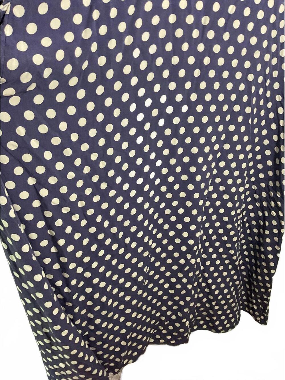 Women's Classic Blue Polka Dot Midi Dress Medium/Large - Picture 7 of 8